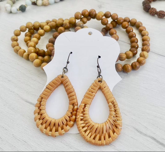Rafia Teardrop Earrings