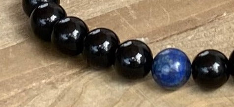 Black Jasper & Lapis Men's Bracelet