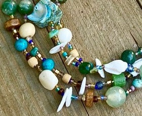 Shell and Beads Statement Necklace