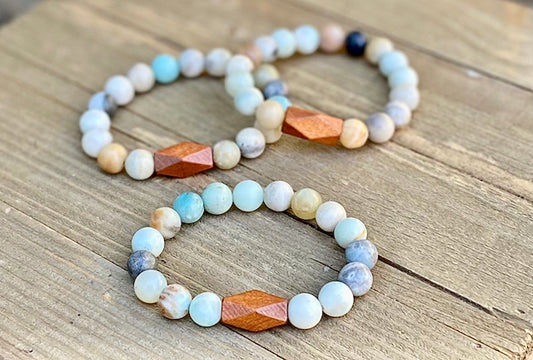 Amazonite 8mm Beaded Bracelet